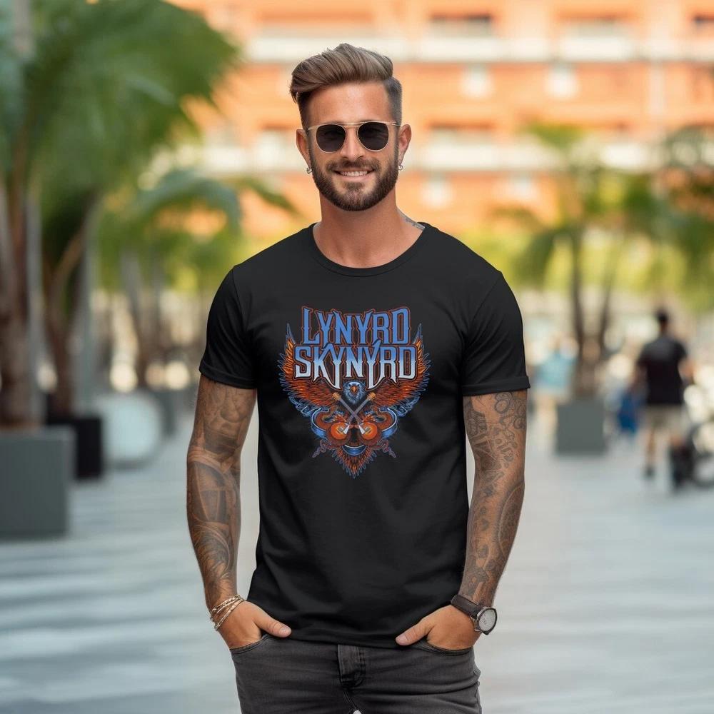 Lynyrd Skynyrd rock band Black TShirt fresh and breathable poly nice gift L