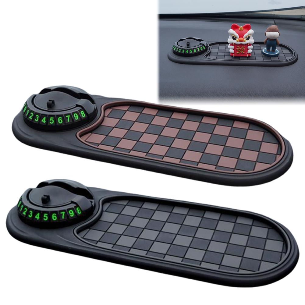 Car Anti-Slip Mat Phone Holder 360-Degree Rotation Phone Simple Installation Resistant Wear Holder Dashboard Car Mat with S2Q0