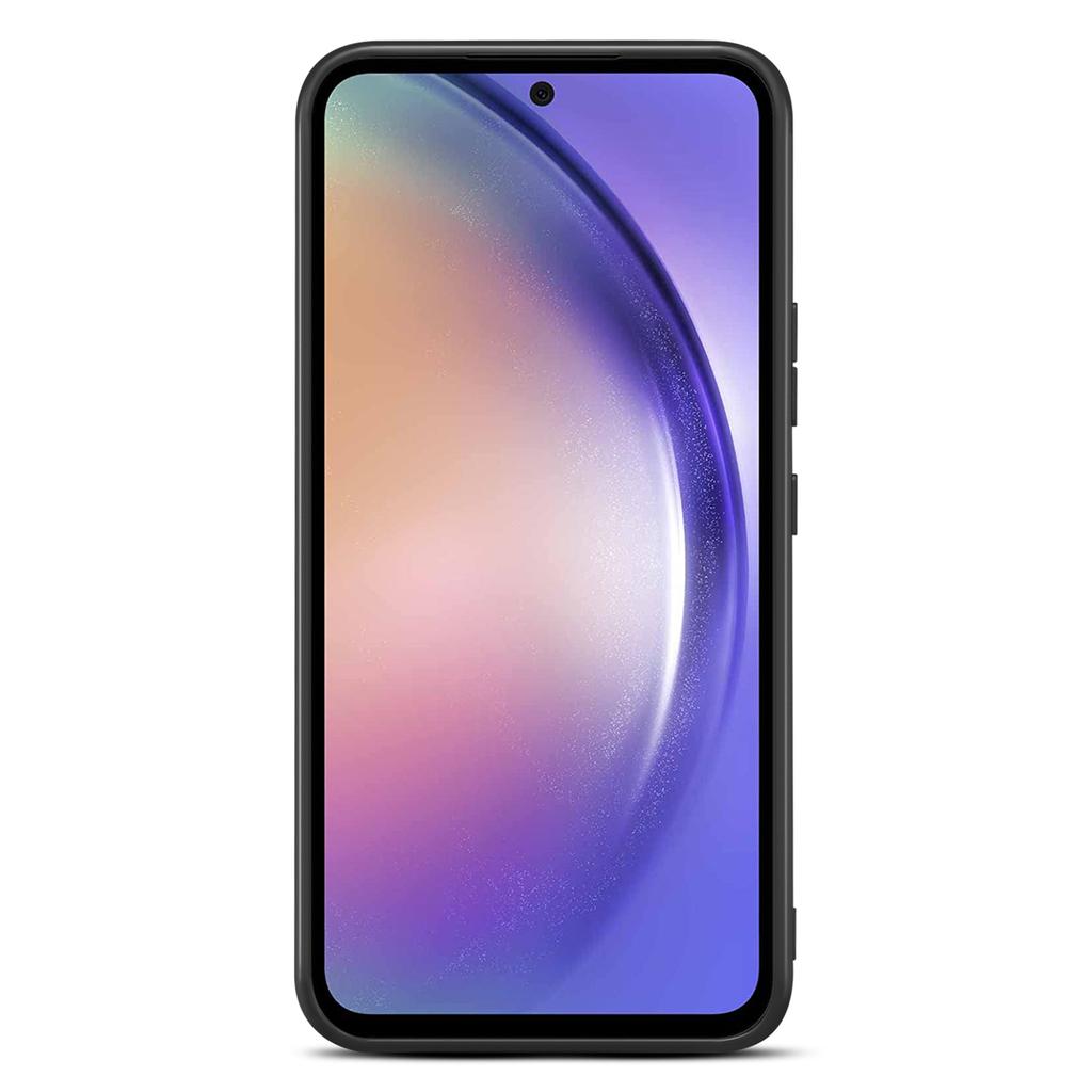 DENIOR For Samsung Galaxy A55 5G Case Card Slot Leather Coated TPU Phone Cover