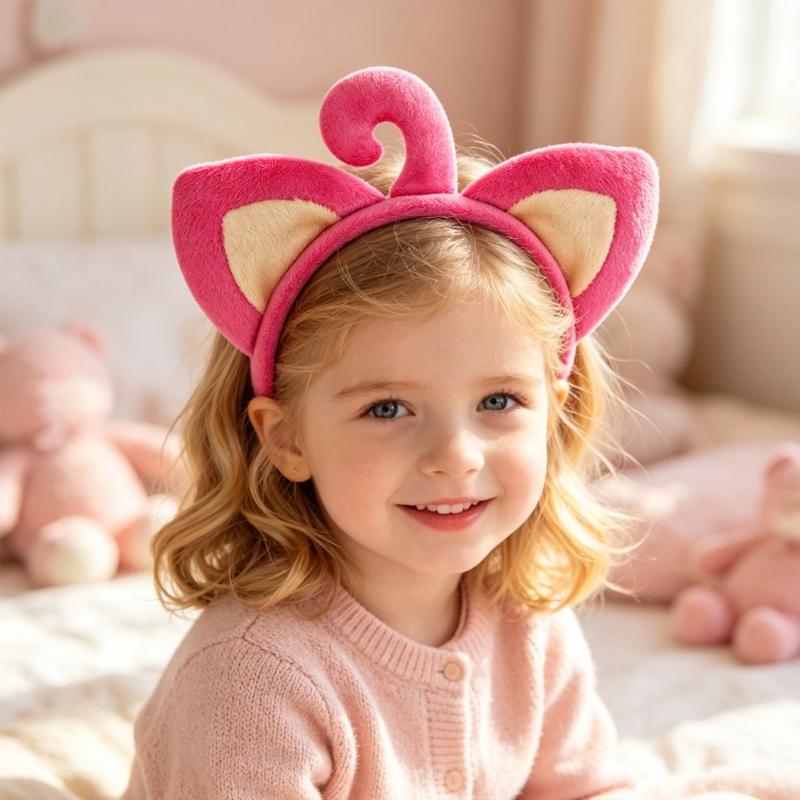 Animal Ear Headband for Women GIrl Face Washing Plush Hairband Styling Accessory Cosplay Party Hairhoop for Theme Event and Stage Performances