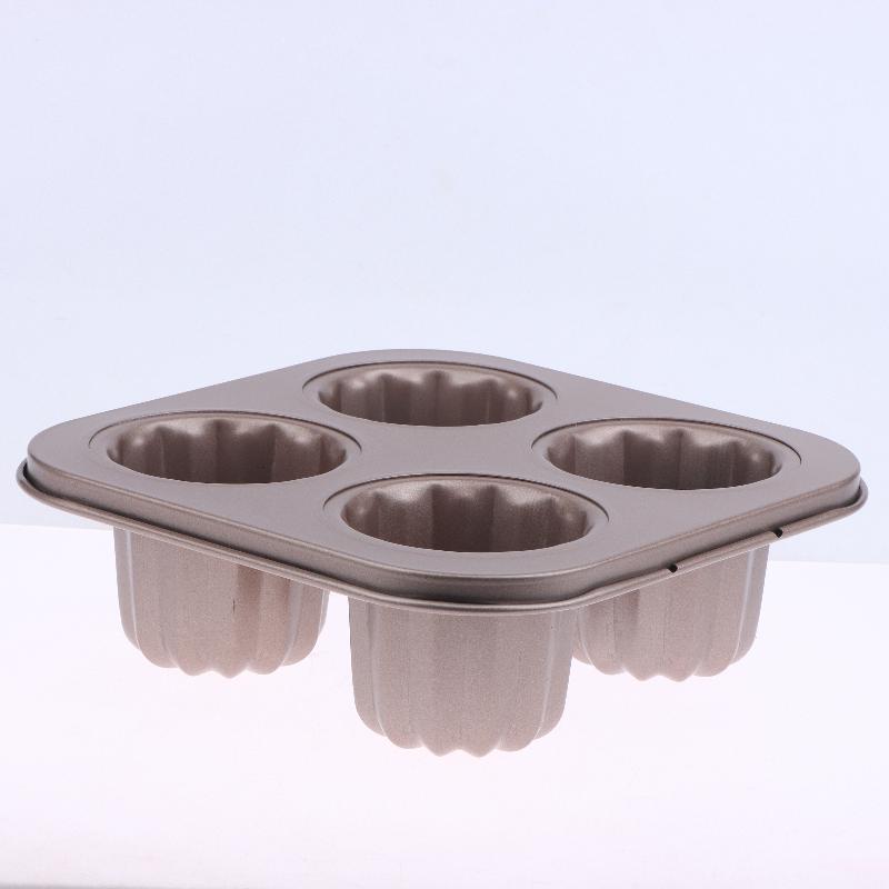 1/4/6/9 Löcher Antihaftform Kuchenform Kleine Muffin Backform Cupcake Kohlenstoffstahl Gebäckform Mini Cupcake Halter