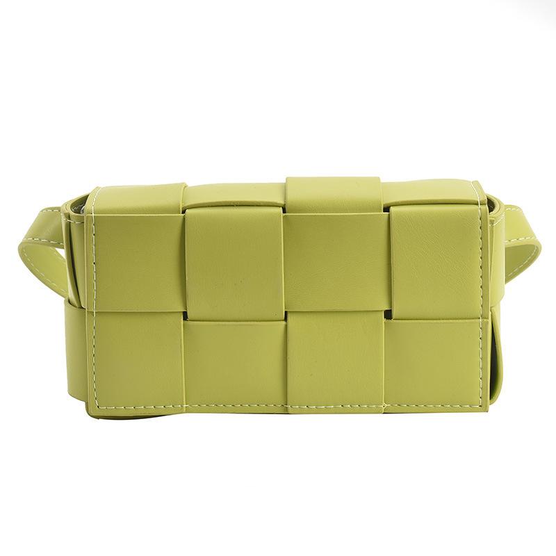 

Women s 2024 new tofu square trend mini woven shoulder crossbody waist breast bag