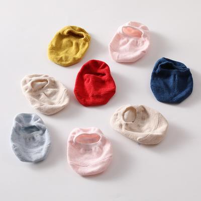 New Baby Boat Socks Solid Color Rubber Anti-slip Floor Socks Cotton Short Unisex Boys Girls Infant Toddler Socks 1-3years Old