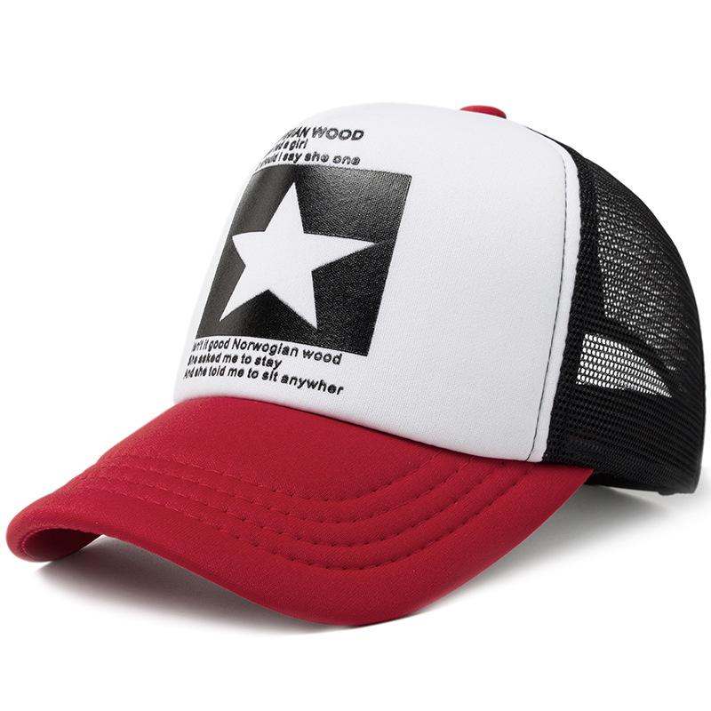 

Модная весенняя бейсболка, снепбэк, сетчатые шляпы, хип-хоп кепки, крутые мужские кепки, женская уличная повседневная шляпа от солнца 54-61CM красный