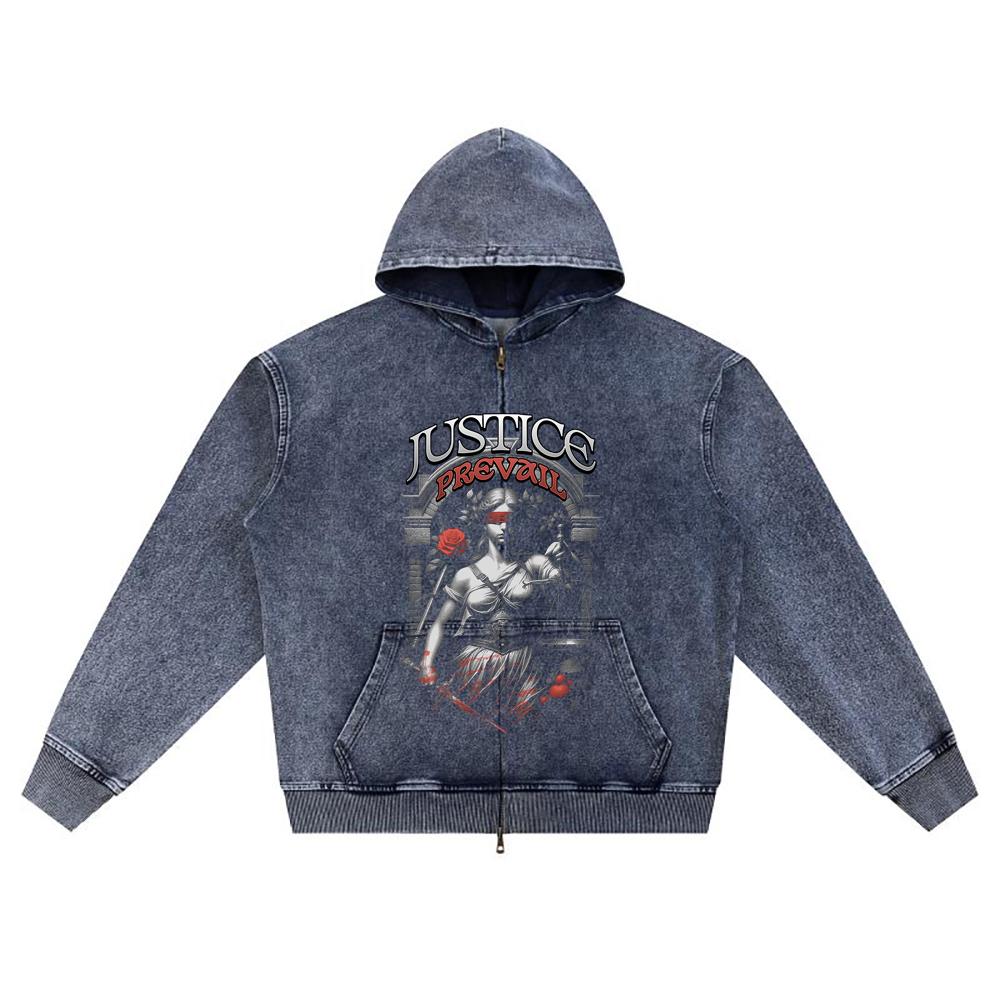 Худи из вязаного денима на молнии с принтом DTG уличная одежда графический принт Brother худи на молнии XL темно-синий 6300₽