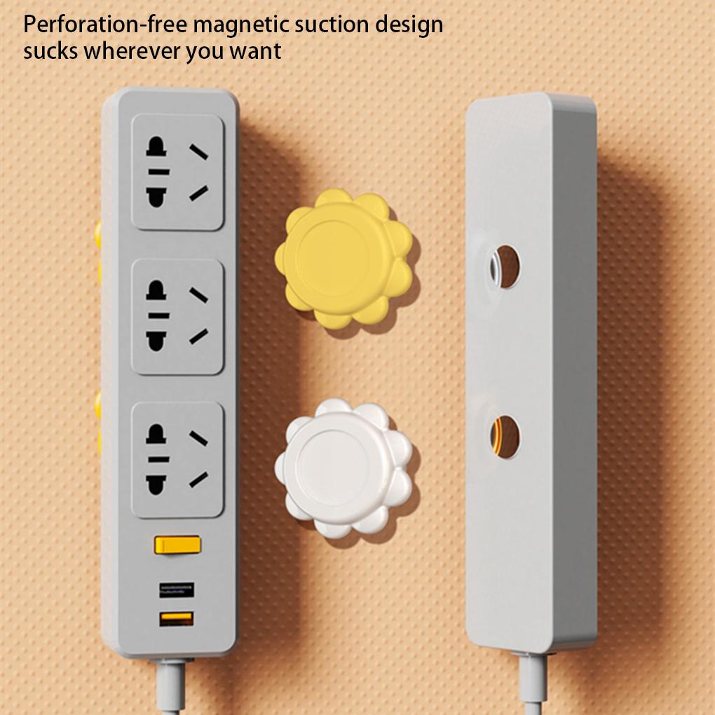 Pack of 2 Socket Hook Wall Self-adhesive Plastic Remote Controller Cable Power Outlet Hanger Office Organization Holder