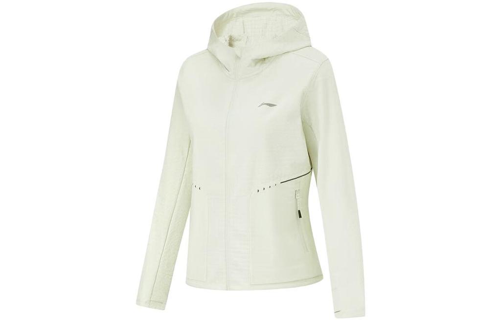 Li Ning Trench Coat Women's Light Tea Brown Green AFDT626-3