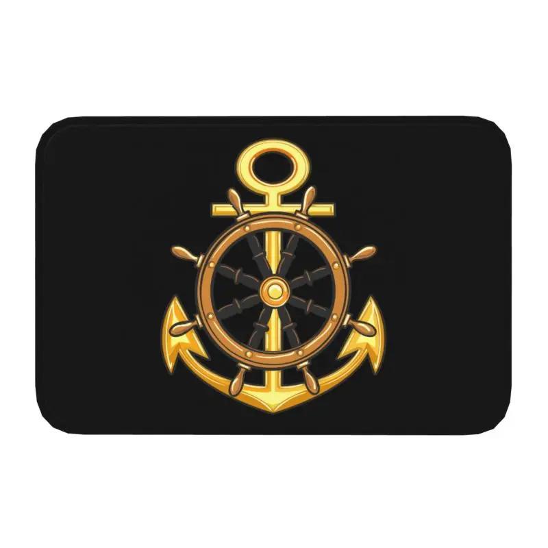 Custom Vintage Nautical Compass Doormat Non-Slip Entrance Kitchen Bath Mats Captain Anchor Boat Living Room Rug Carpet Footpad