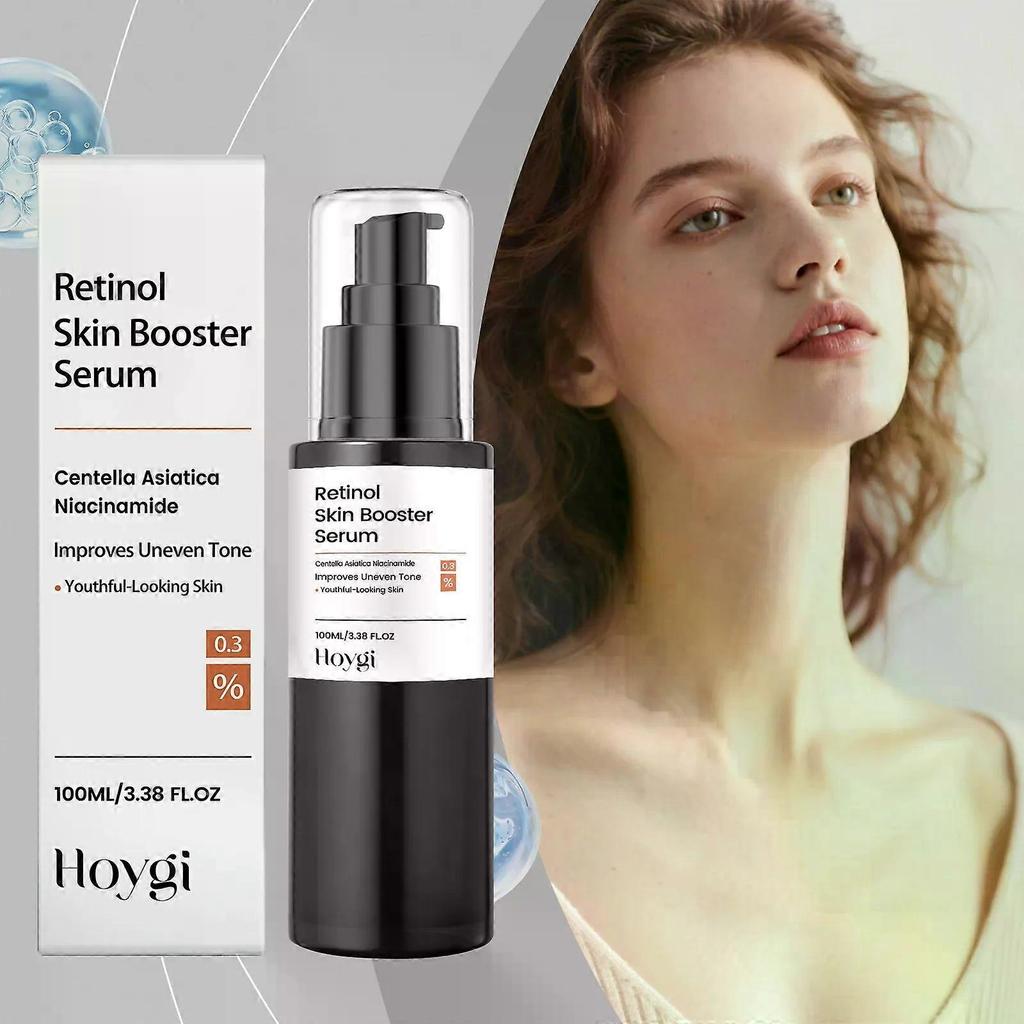 Retinol Skin Booster Serum, 0,3 % Retinol & Niacinamid Anti-Aging Essenz, Verbessert ungleichmäßigen Teint & strafft die Haut, Gesichtsserum für strahlenden Glow, 100 ml/3,3