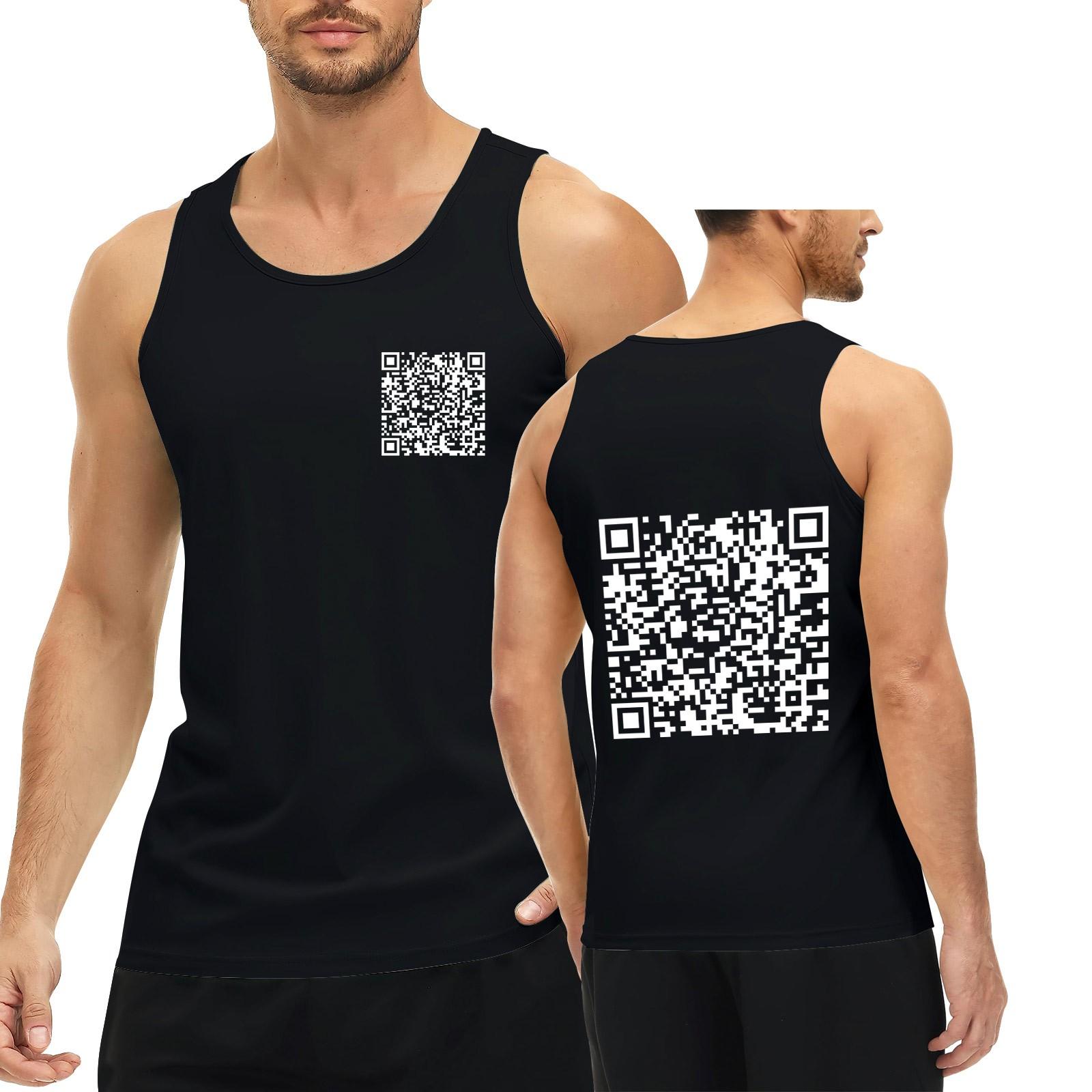 

Мужской однотонный жилет с забавным двухмерным кодом XXXXXL чёрный