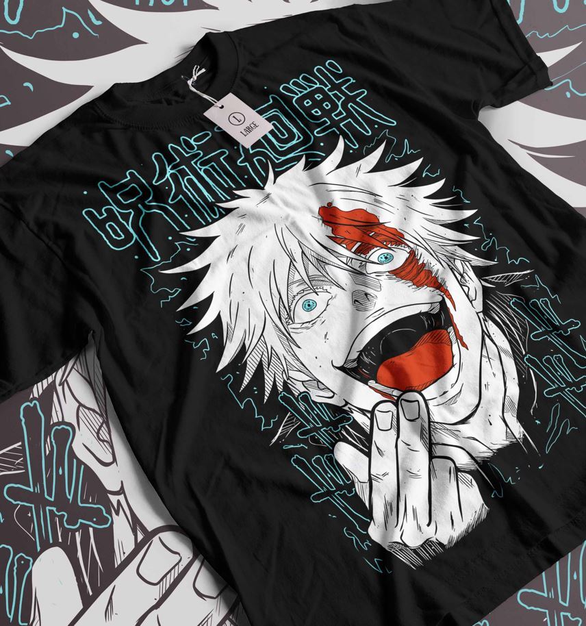 Gojo Satoru T-Shirt Megumi Itadori Yuji Jujutsu Kaisen Sukuna Horror Gift Shirt