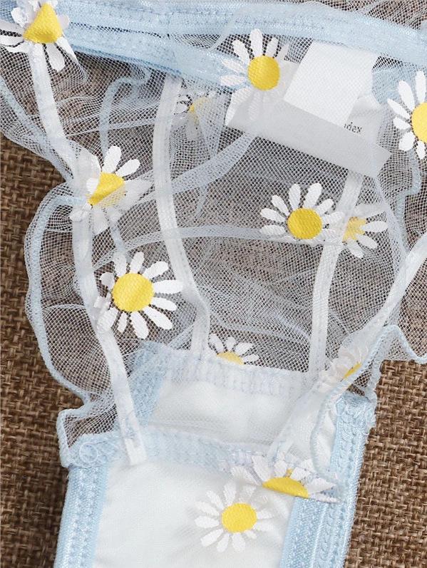 Ensemble de lingerie deux pièces sexy en dentelle florale européenne et américaine