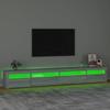 Vidaxl TV Cabinet with LED Lighting, Sonoma Oak Grey, 270X35X40Cm