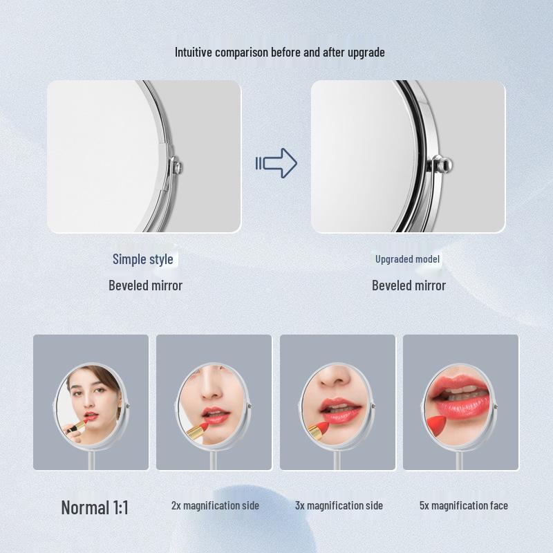 Double-Sided Retractable Wall-Mounted Vanity Mirror for Makeup and Dressing