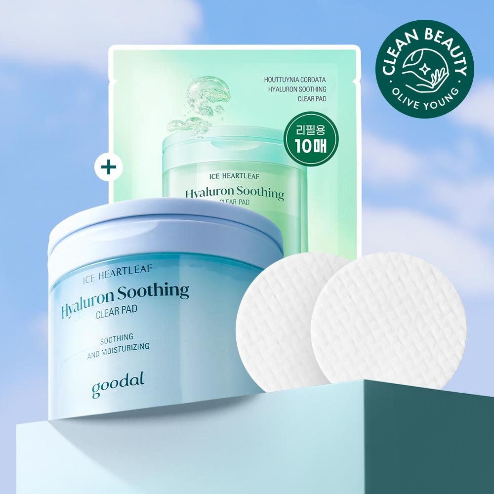 Goodal [exclusive] Goodall Houttur Hyaluronic Soothing Clear Pad 70 Sheets  +10 Free 