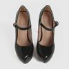 Sapatos de salto alto femininos, plataforma impermeável, couro envernizado, outono e inverno 2025 - tamanhos grandes disponíveis