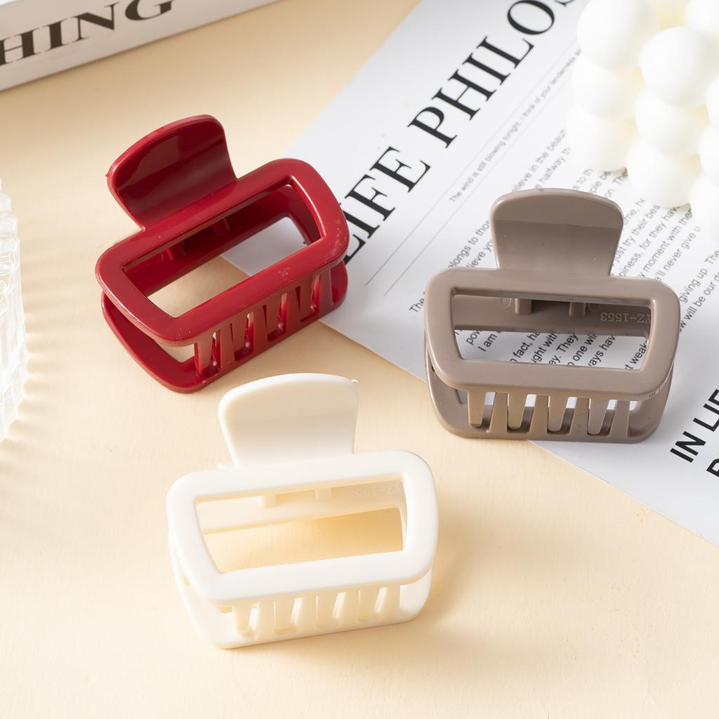 Korea Soft Silicone Square Hair Claw Grabs 6.2CM Small Hair Clips Durable Hairpins Hair Accessories for Women Girl Barrettes