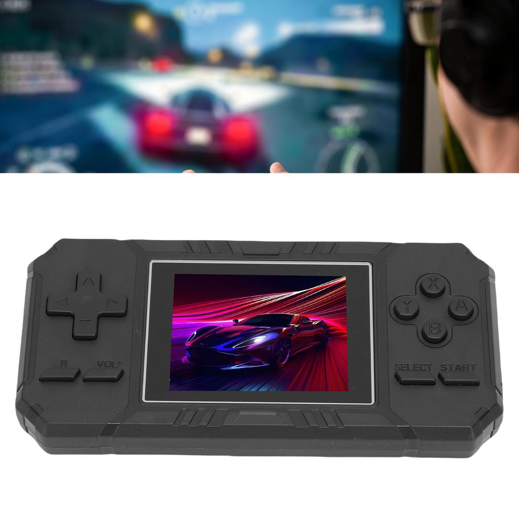 Retro Handheld-Spielekonsole 3 Zoll HD-Bildschirm Videospielkonsole Eingebaute Multiple Spiele AV-Ausgang für TV-Anschluss Schwarz