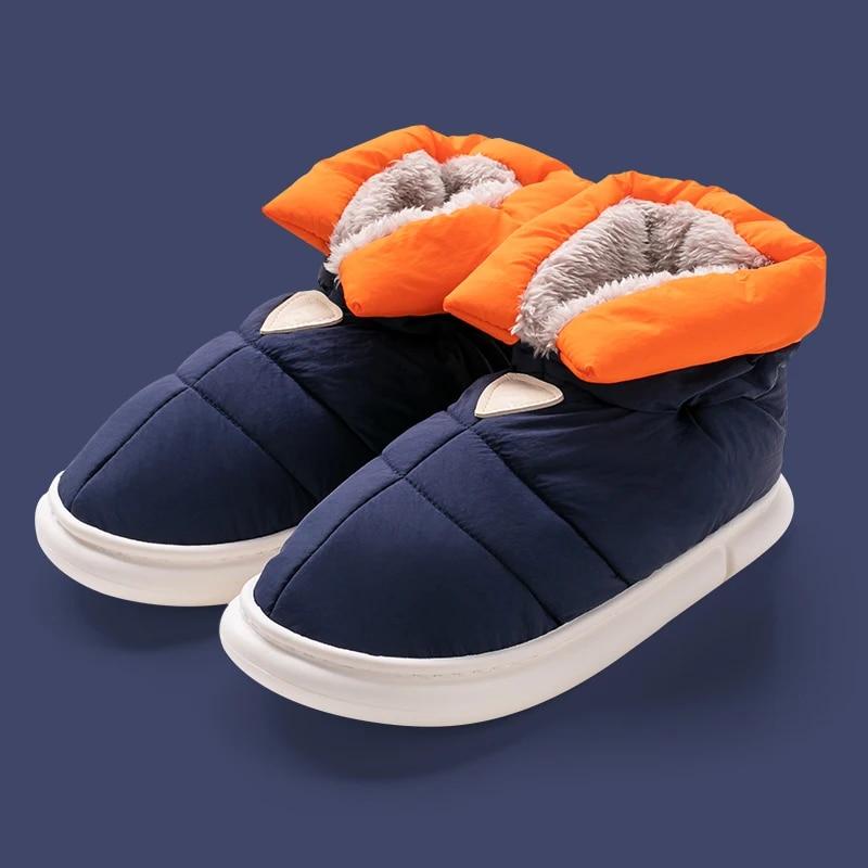 Módní Comwarm Kožešinové Sněhule Pro Ženy Módní Silná Platforma Zimní Boty Plyšová Bavlněná Obuv Vnitřní Venkovní Vodotěsné Teplé Domácí Boty