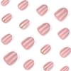 French White Butterfly Glitter Short Square False Nails