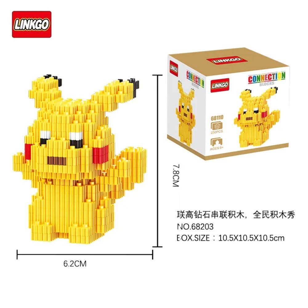 Linkgo Anime Connection Stavebnice Goku Luffy Demon Slayer Nezuko Stitch Pikachu Sasuke 3D Model Mini Cihlová Figurka Hračky