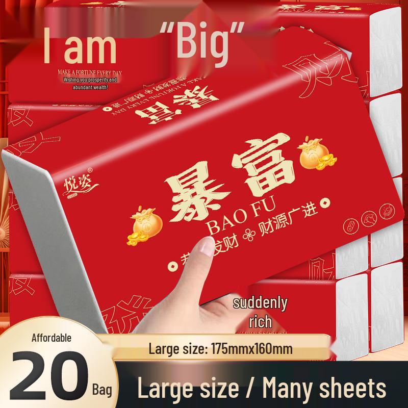 Get Rich Quick Tissue: Premium Napkin & Hand Wiping Paper for Hotels, Restaurants, Dining Rooms, and Barbecues