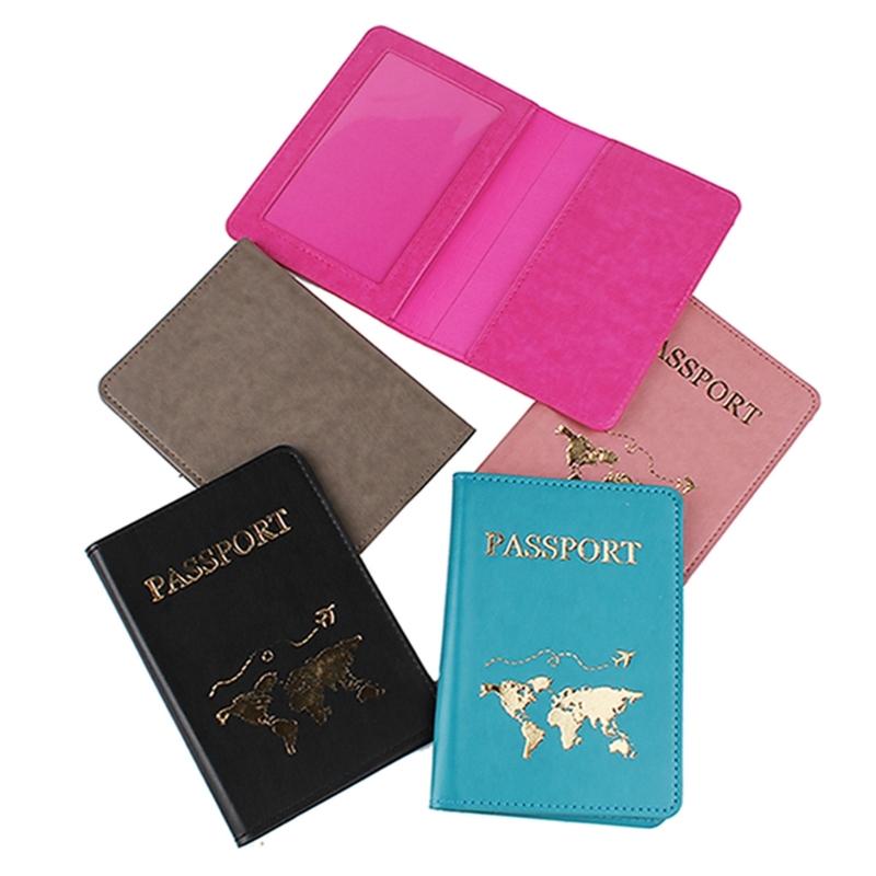 Passport Holder PU Leather Passport Cover Organisers Travel Wallet Case Organisers for Money Ticket Card Boarding Passes
