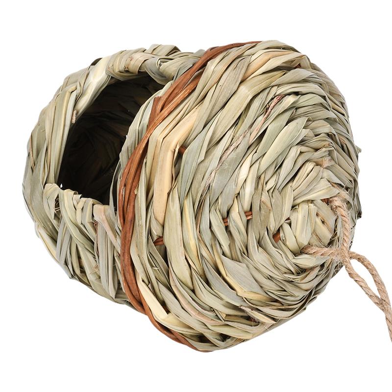 Birds Nest Outdoor Hand-Weaved Decorative Bird House Bird Cage Shelter Weaved Hanging Parrot Nest Creative Handmade Bird Cage