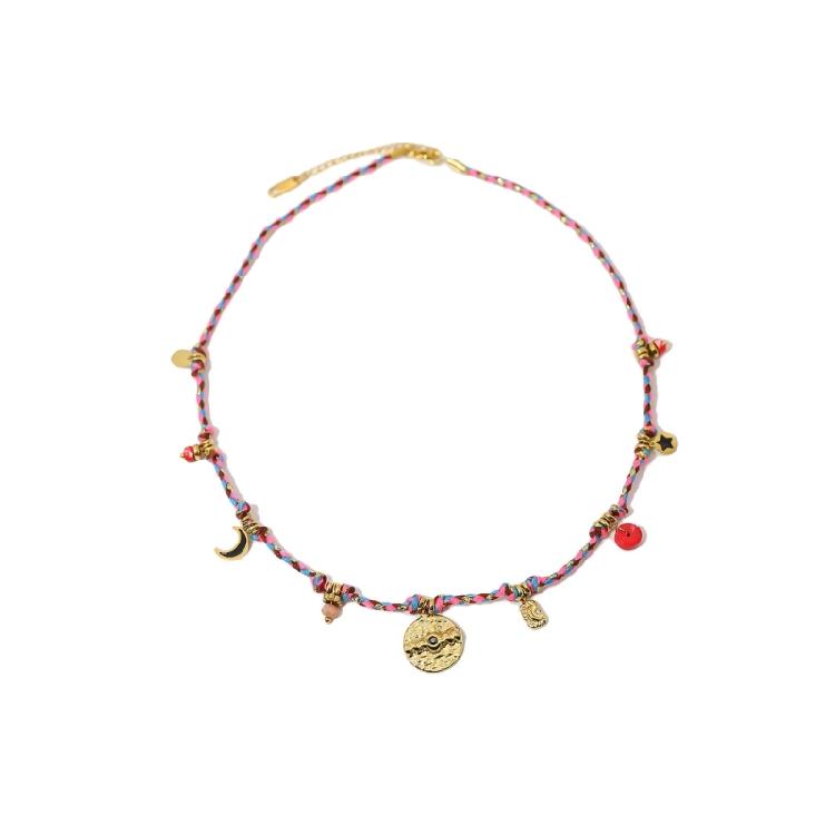 Elegant Moon Star Pendant Necklace Featuring Adjustable Length Unique Neck Jewelry Suitable for Any Fashion Ensembles