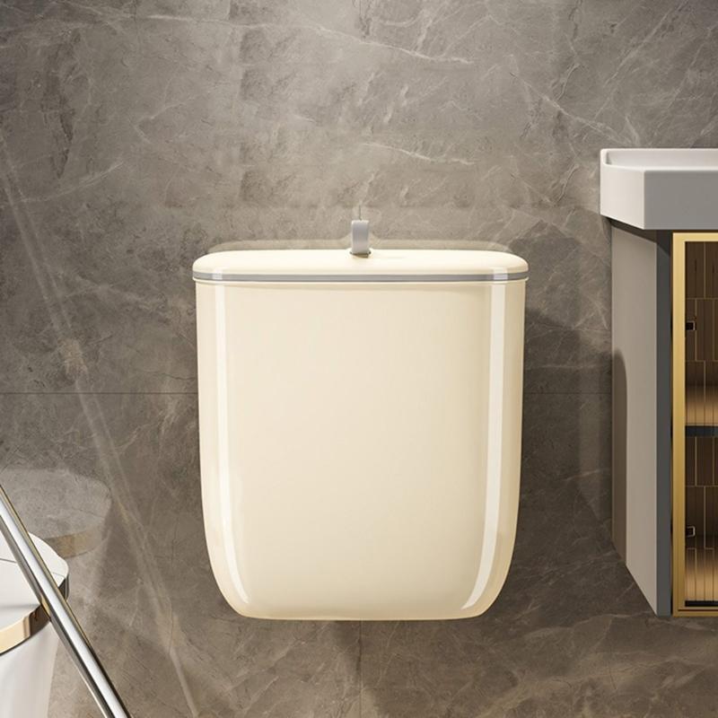 Plastic Trash Can, AntiOdor Hangings Trash Bin Perfect for Bathroom Cabinet Door Suitable Housewives Cooking Enthusiasts