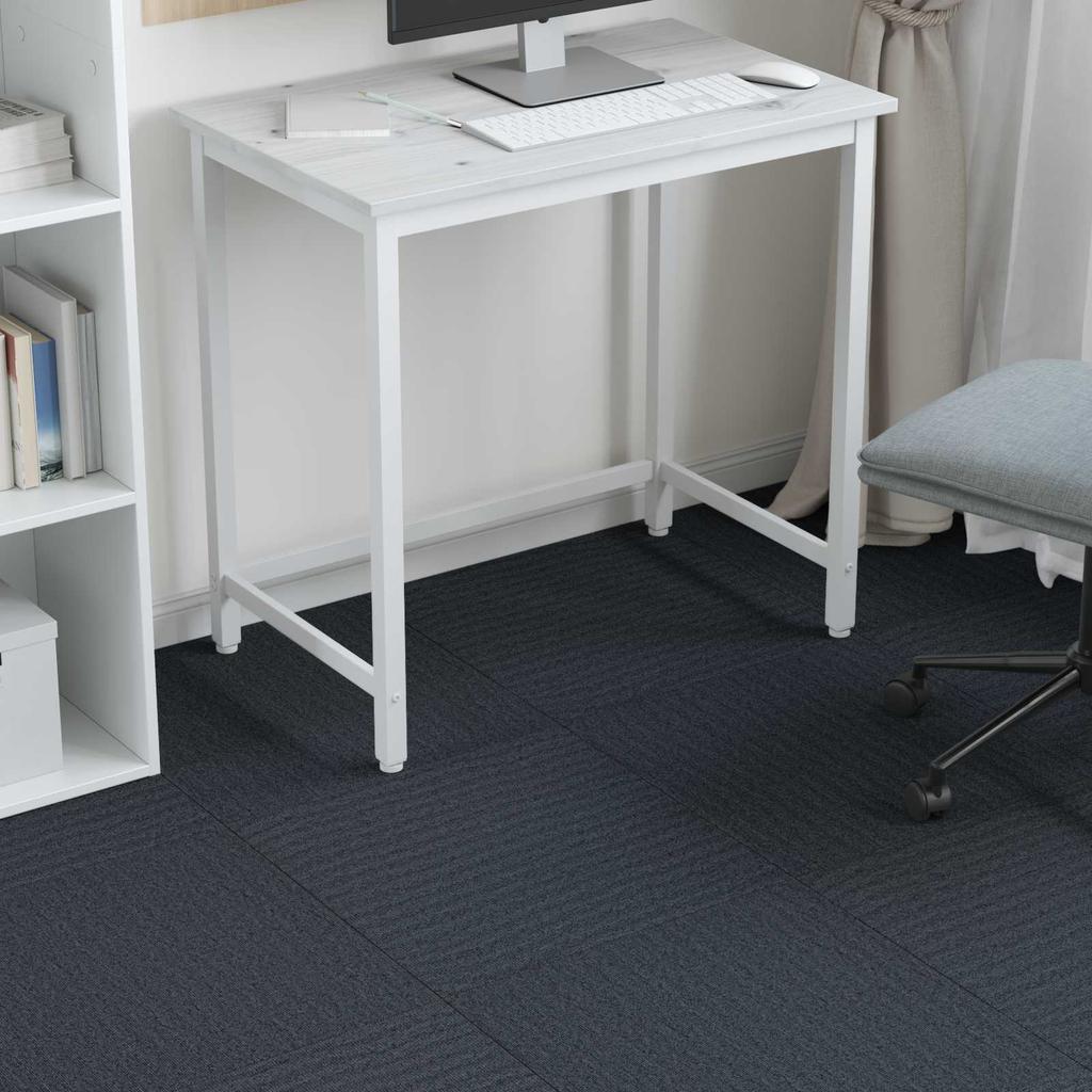 Blue Gray Carpet Tile 50 x 50 cm 4 pcs PP and Bitumen