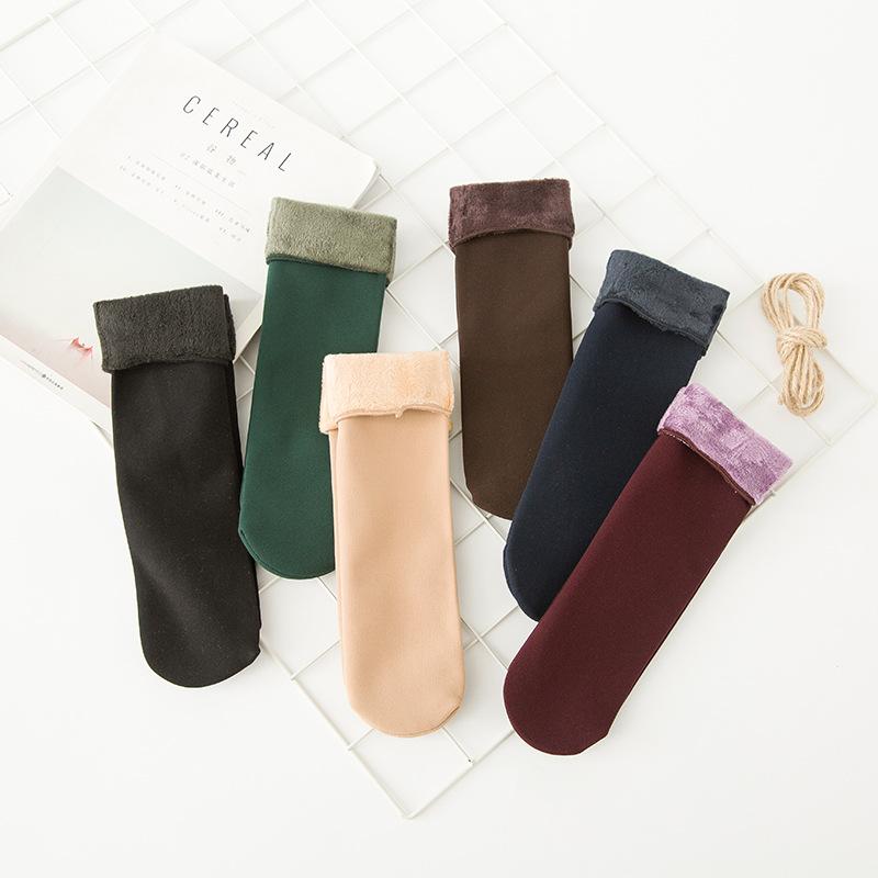 Ultra Soft Hot Snow Socks Men Women's Autumn And Winter Warm Velvet Solid Casual Ultra Soft Hot Snow Socks Men Women's Autumn And Winter Warm Velvet Solid Casual