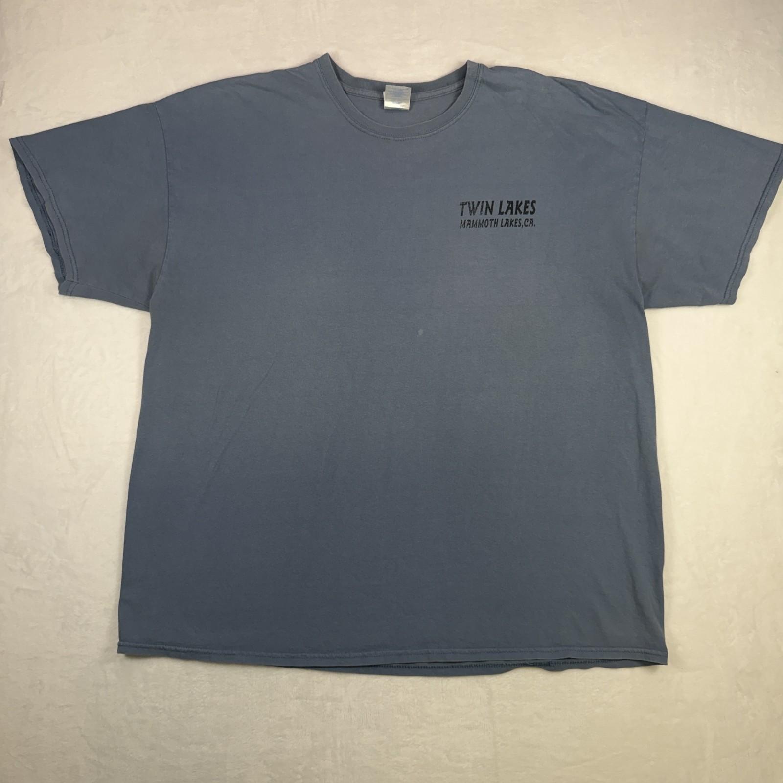 Twin Lakes Mammoth Lakes CA Men s Size 2XL Bllue Short Sleeve Graphic Unisex T-Shirt XXXXL