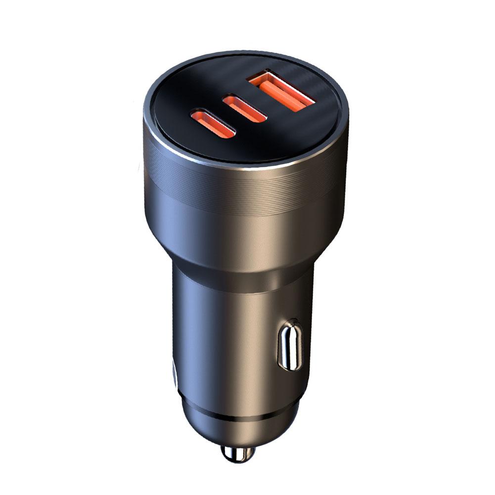 For Iphone 15 Car Charger Special Super Fast Charge Lighter Multi-function PD Cigarette Three 1-to-3 One Tow Conversion L2A3