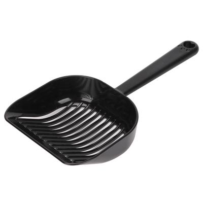 Pala para Arena de Gato ABS Espaciamiento de 5 mm Diseño Filtrante Pala para Excrementos de Gato con Mango Ergonómico Negro