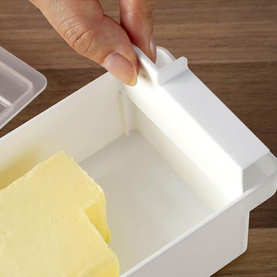 Fresh-keeping Handle Design Practical Food Grade Refrigerator Storage Cheese Cutter Dish Butter Cutting Storage Box