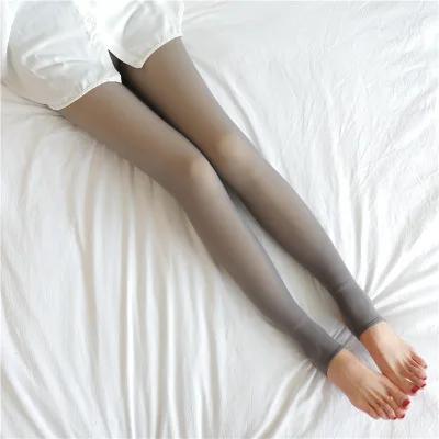Women's Thermal Leggings Fleece Tights Ladies Thermo Pantyhose High Waist Elastic Tights Thermal Leggings Winter Pantyhose