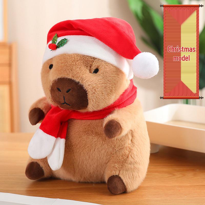 

Buddhist Lion Dance Capybara Plush Christmas Hat - New Year Gift Idea 20cm (0.15kg)