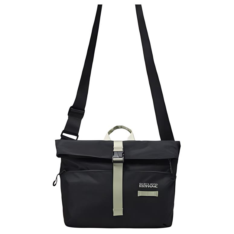 

New Skechers Fabric Shoulder Bag Crossbody Bag Regular Unisex Carbon Black L424U067-0018 33.0*9.9*23.1CM