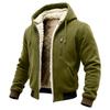 Giacca con cappuccio rétro da uomo per l'outdoor con stampa per l'inverno
