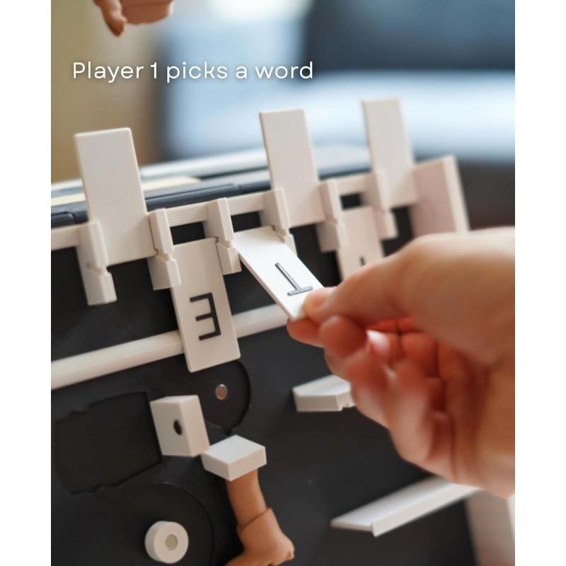 2026 Playbook'lu Adam Asmaca Masa Oyunu, Taşınabilir Katlanır 3D Baskılı Kitap Oyunları, Parti Hediyesi İçin Kelime Bilgisi Kelimeleri Yazım Meydan Okuması