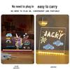 Rechargeable Light-Up DIY Acrylic Drawing Board for Kids - Erasable and Cartoon-Themed Painting Set
