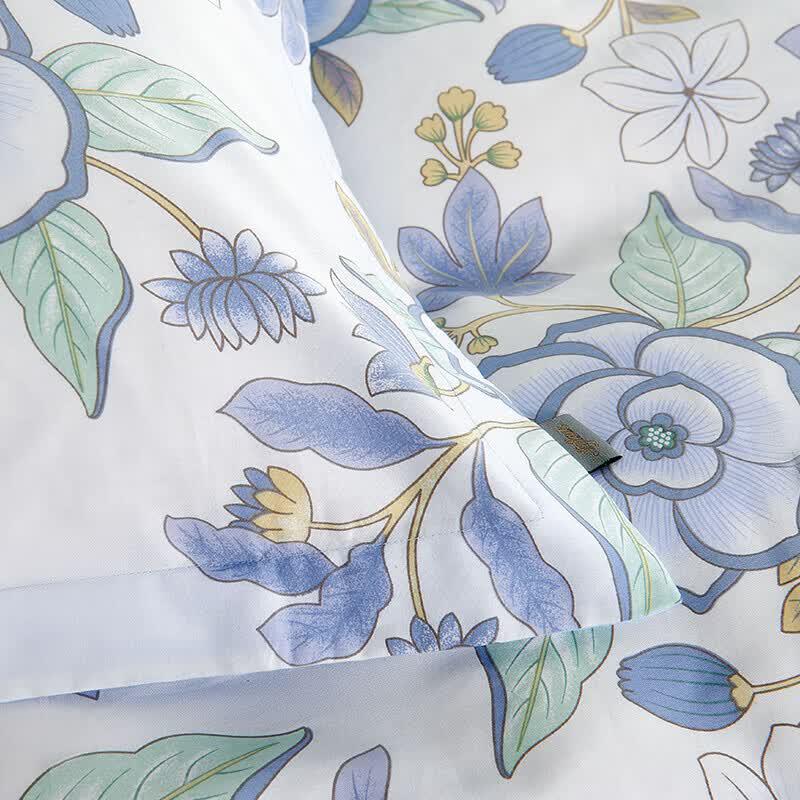 SOFTNIE Floral Printed 4-Piece Bedding Set
