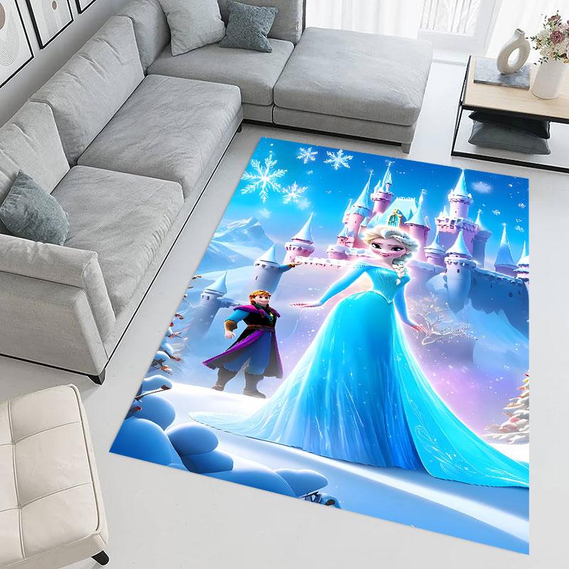 

Frozen-themed floor protection rug, Elsa princess cartoon rug, suitable for room décor and as a gift. 60x90cm