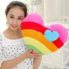 40X35Cm Rainbow Heart Plush Pillow Stuffed Colorful Sweet Cushion Sofa Chair Home Decoration Halloween'S Day Gift