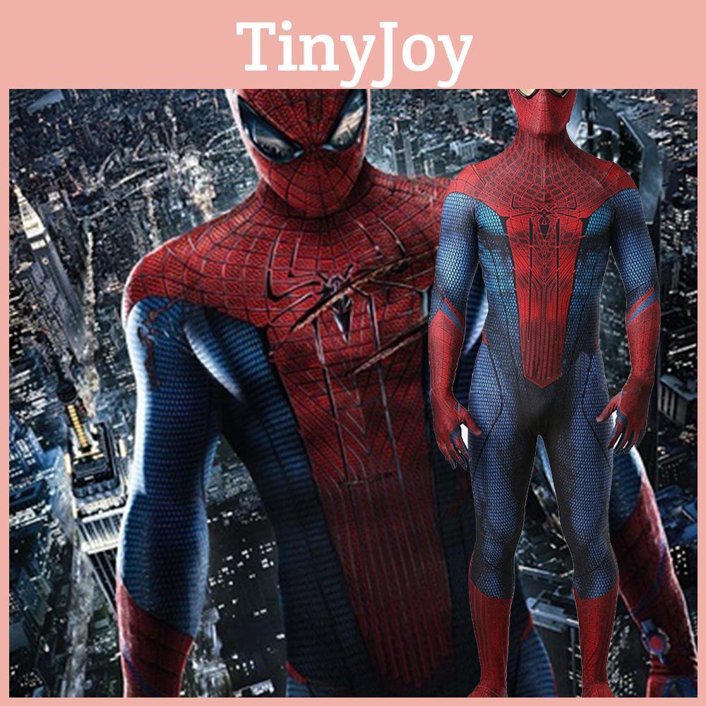 The Amazing Spider-man Suit Blue&red Spandex Bodysuit For Kids And Adults