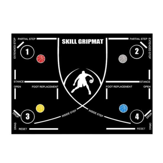 Basketball Footwork Training Mat Non-Slip Low Noise Basketball Training System Mat Agility Footstep Training Mat for Dribbling Training At Home
