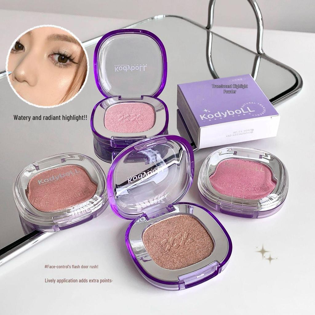 KodyboLL Translucent Focus Highlighter: Three-Dimensional Sparkle & Brightening Blush Makeup.
