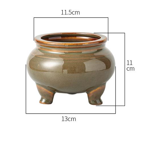 1pc Ceramic Incense Burner Decorations Buddhist Hall Utensils Temple Sacrifice Home Decor Pray for Auspiciousness Feng Shui