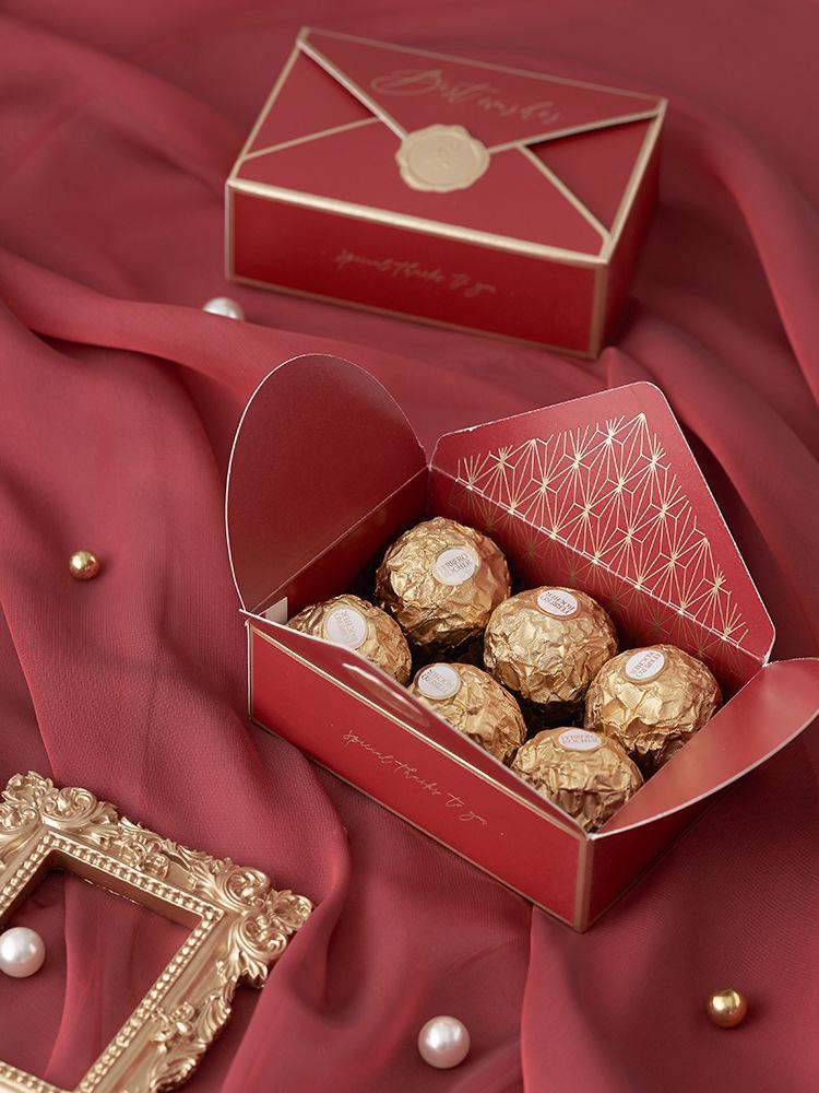 Retro European Red Wedding Candy Boxes and Gift Envelopes